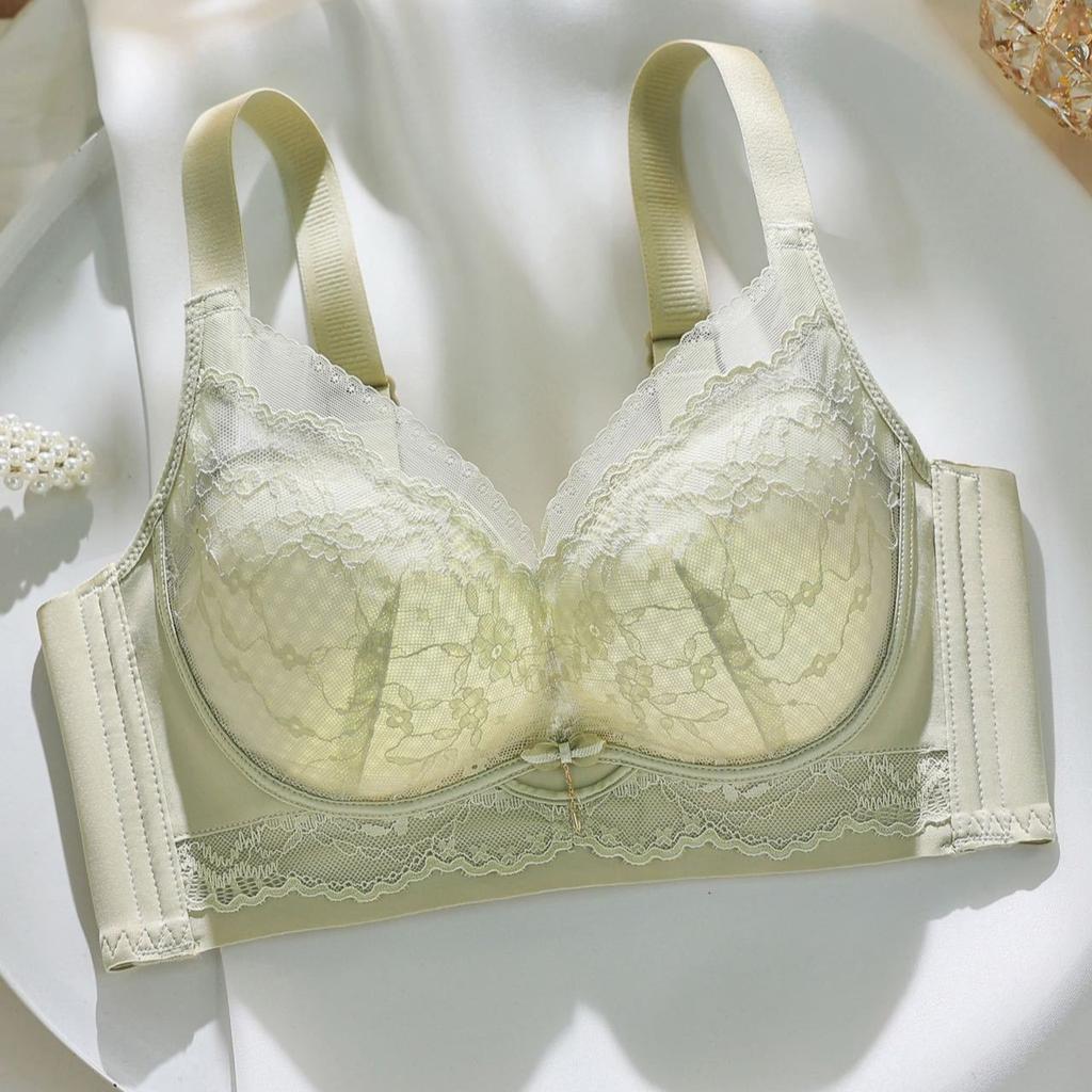 Women Magnetic Free Wireless Lace Bra Thin Cup Breathable Push Up Shaping Sexy Comfortable Supportive Lingerie Underwear