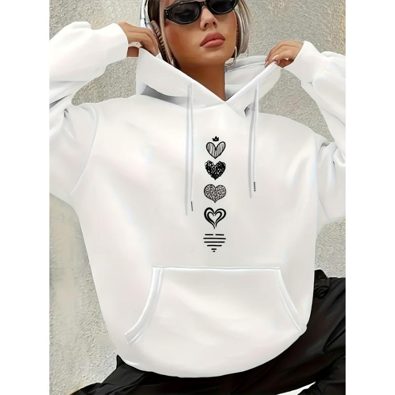 Autumn and Winter Women's Casual Hoodie Geometric Pattern Hooded Collar Autumn and Winter Casual Wear