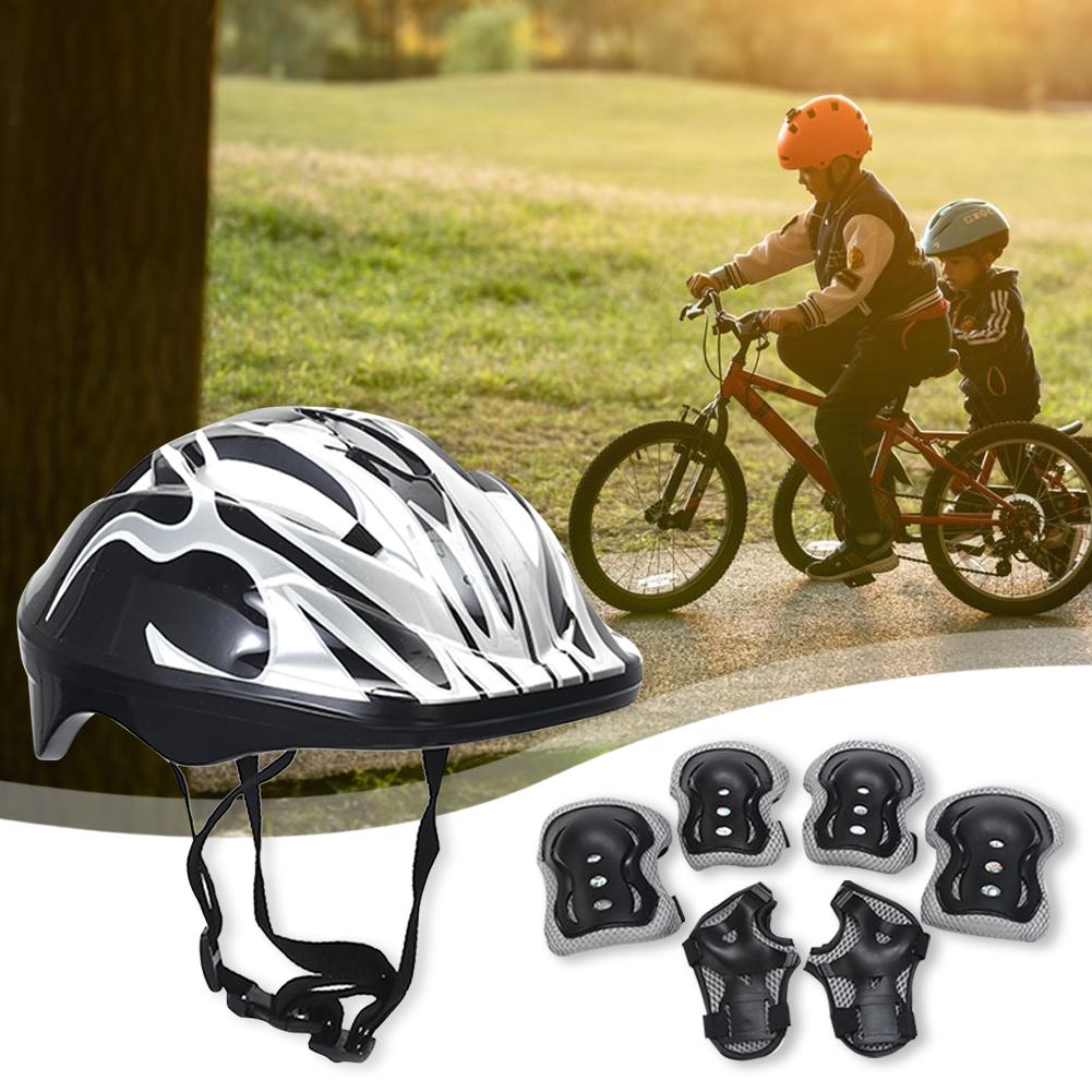 Kids Bike Helmet Knee Elbow Wrist Pads Toddler Helmet with Protective Gear Set for Skateboard Cycling Skateboard Scooter Skating