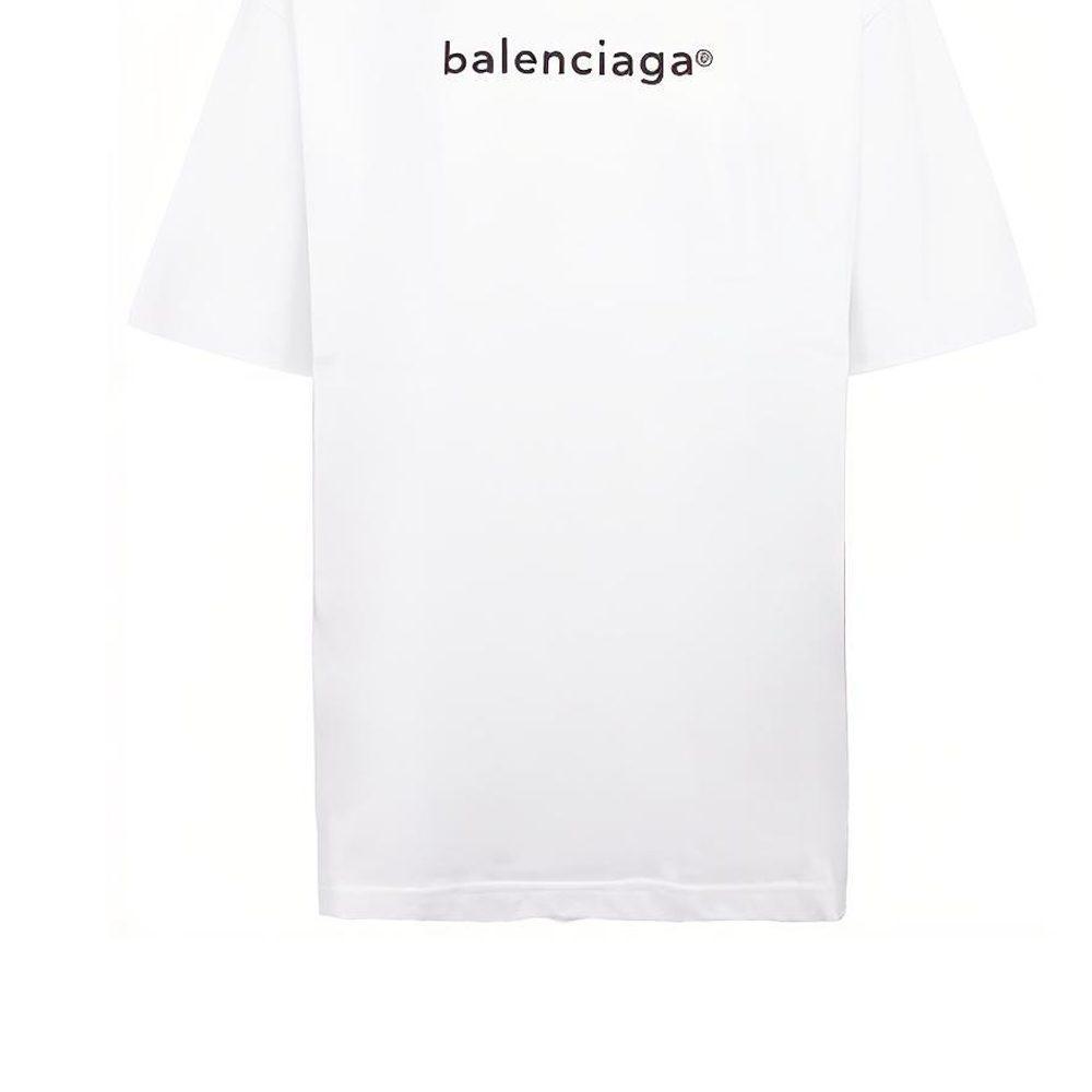 Balenciaga SS21 Drop Shoulder Sleeve T Shirt Women's White 641655TIV549040