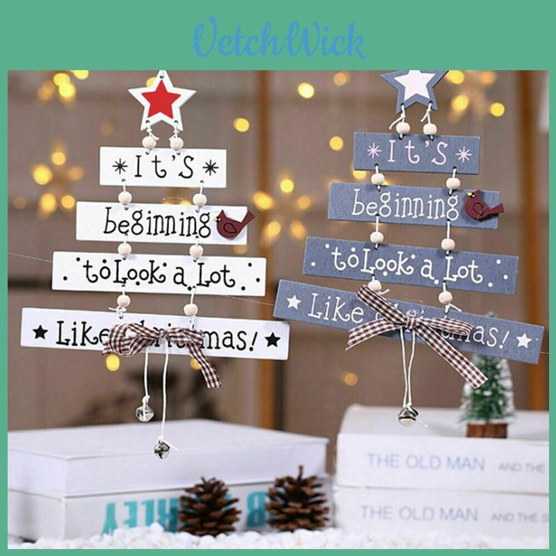 Exquisite Christmas Wooden Pendant Ornament For Elegant Home Party Decor