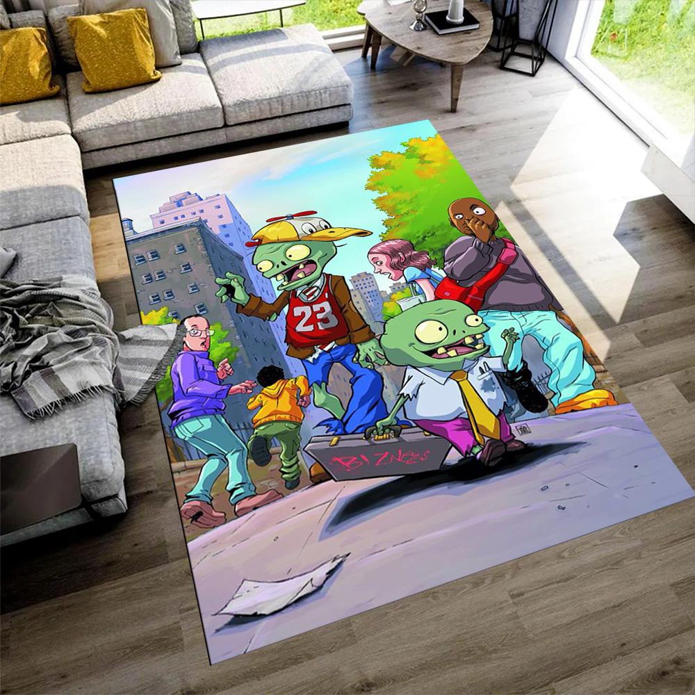 Plants Vs. Zombies Floor Mat Perfect for Decorate room Balcony Foyer Kitchen Anti-slip Rug Office home decor