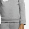 Nike Solid Color Logo Print Casual Crew Neck Sweatshirt Kids Tops Grey CV9297-092