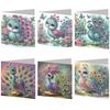 6pcs DIY Rhinestone Diamond Art Mosaic Postcards Diamond Art Greeting Cards for Xmas Birthdays Thanksgiving & Special Occasion