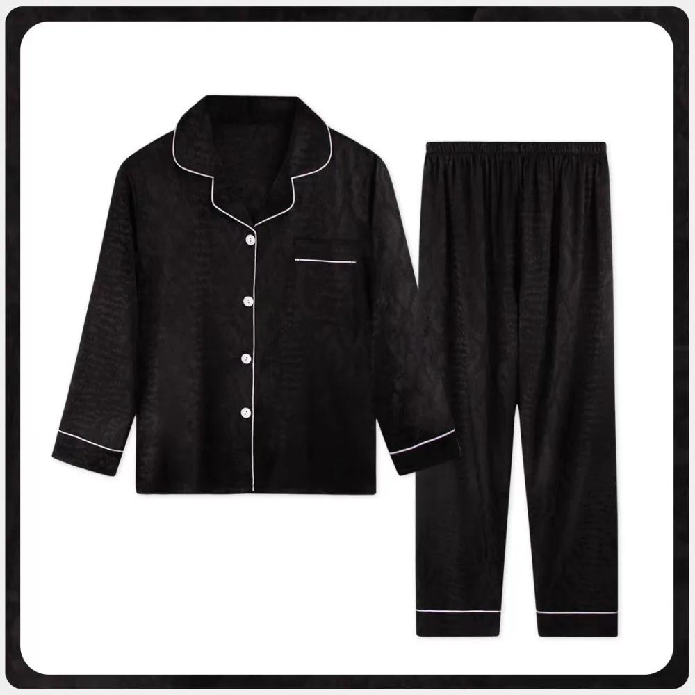 Pigiama Elegante in Seta Sintetica alla Moda Jacquard da Donna Stile Lungo Pigiama Casuale da Casa da Donna Nuovo Pigiama Primavera/Estate
