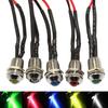 Blue/Red/Yellow/Green/White Car Boat 12V 8mm LED Indicator Panel Mount Signal Light Pilot Dashboard Warning Lamp Decoration
