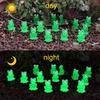 Set of 15 Green Luminous Miniature Frogs Resins Figurines Glow In Dark Ornaments for Home Garden Landscape Decoration