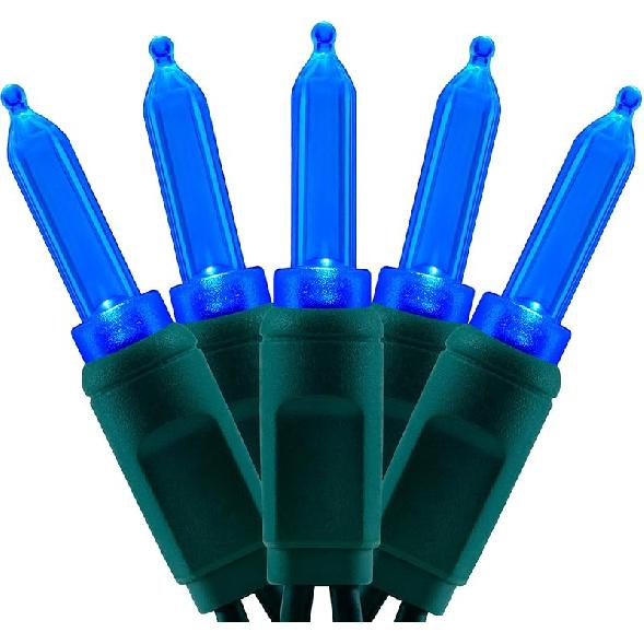 YULETIME 100 Multicolor One-Piece T5 LED Christmas Lights, 33 Ft High Waterproof UL Certified Green Wire String Lights (Multicolor)