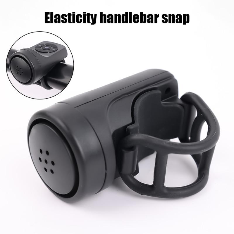 Bicycle Horn Motorcycle Electric Bell Horn 4 Modes USB Rechargeable Mountain Road Cycling Anti-theft Alarm Horn Bike Accessories