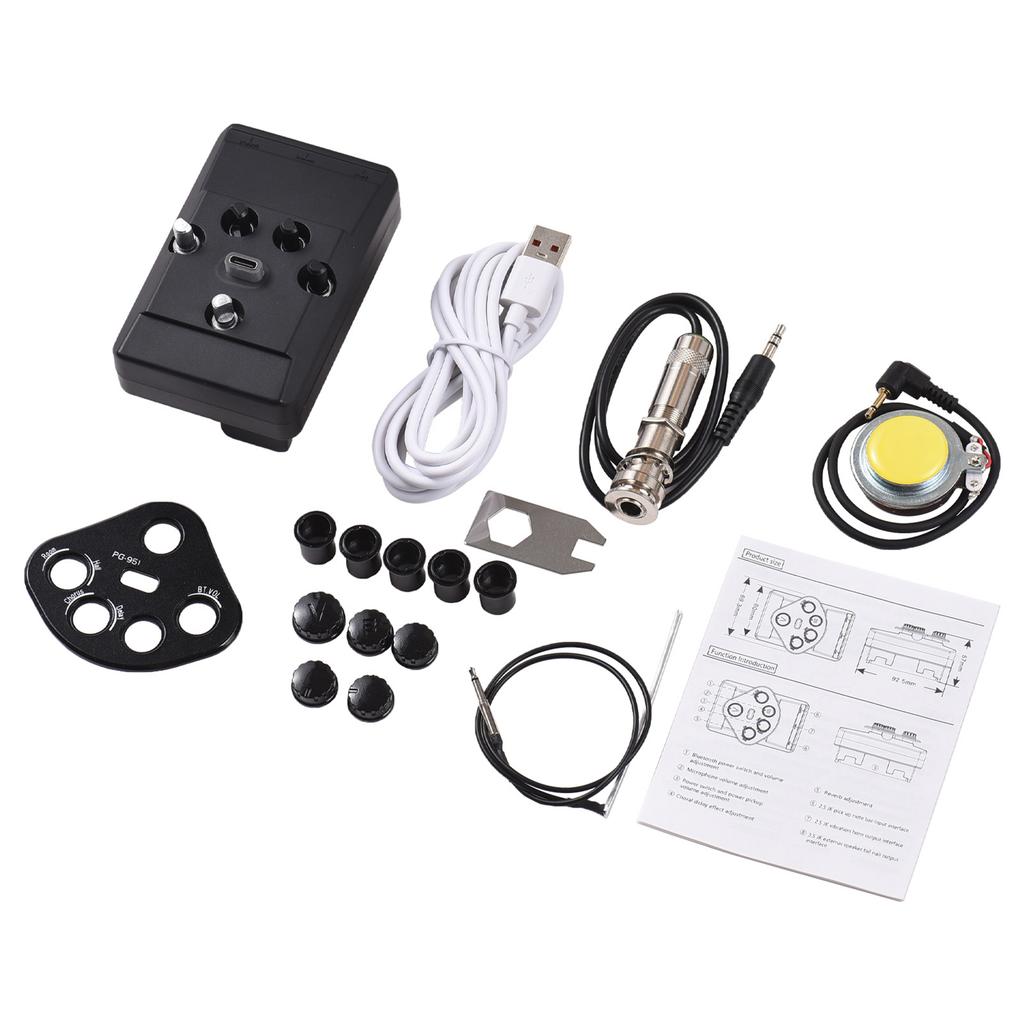 MANNIWO PG 951 Guitar Resonant Pickup DSP Resonance Sound Pickup for Guitar BT Guitar Pickup DIY Kit for Classical &