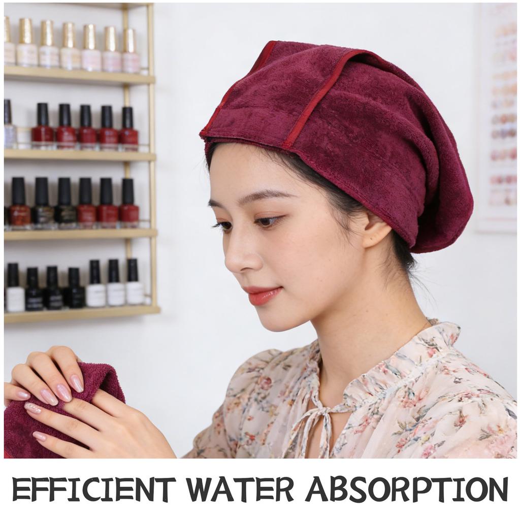 2Pcs Absorbent Hair Drying Towel Wrap Large Salon Towels Hair Cap for Women Girls After Shower Hairdressing Spa