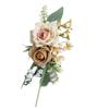 Handmade Flower Wristbands Wrist Flower Realistic Rose Boutonniere for Bridesmaid and Event Decoration Optional Color
