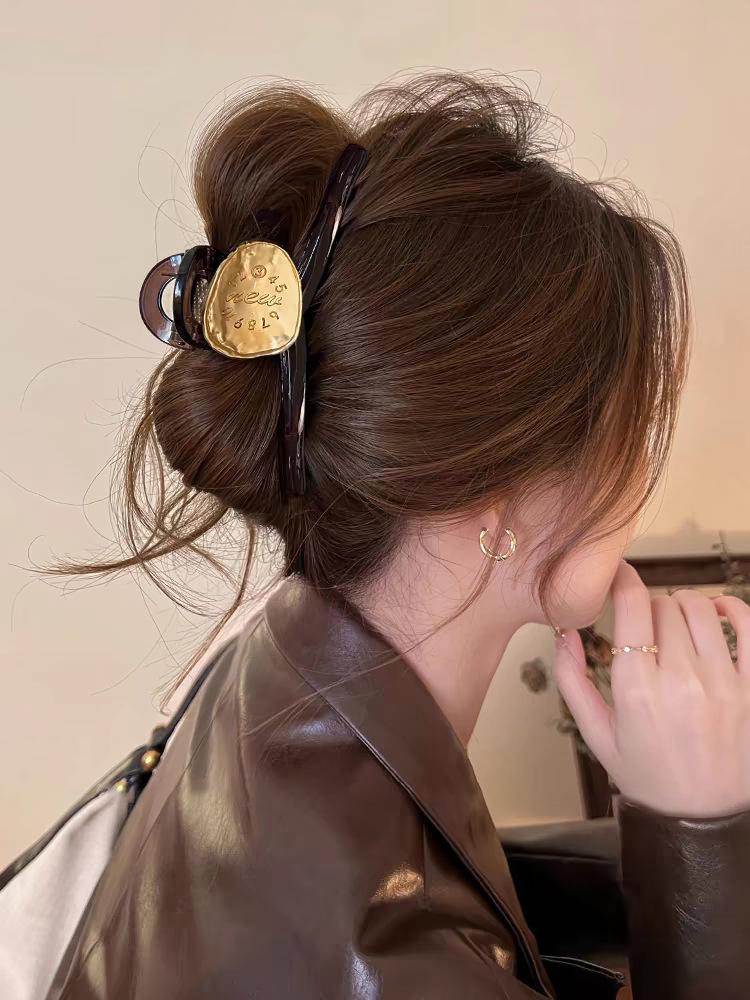 Korean Retro Large Claw Clip for Thick Hair - High-End Updo Hair Claw Clip 2025