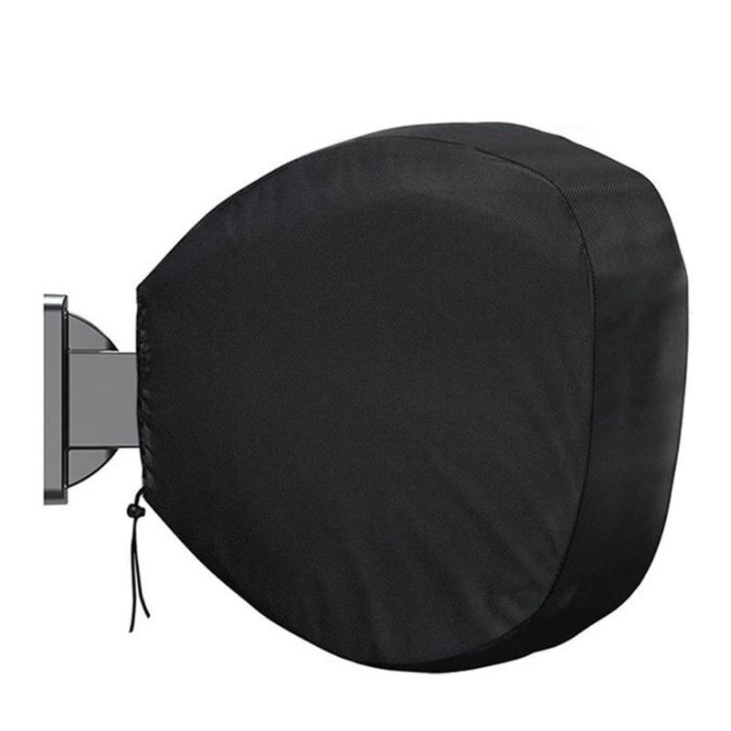 Patio Wall Hose Cover for Garden Storage, 210D Textile Shell Black Cover with Cord Edge and Inner Coating for Wall Mounted Hose Housing Use