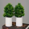 Night Light Pine Cypress Tree Simulation Lamp Battery Operated Desk Night Light for Bedroom Home Decoration Energy Saving Green Plant Gifts