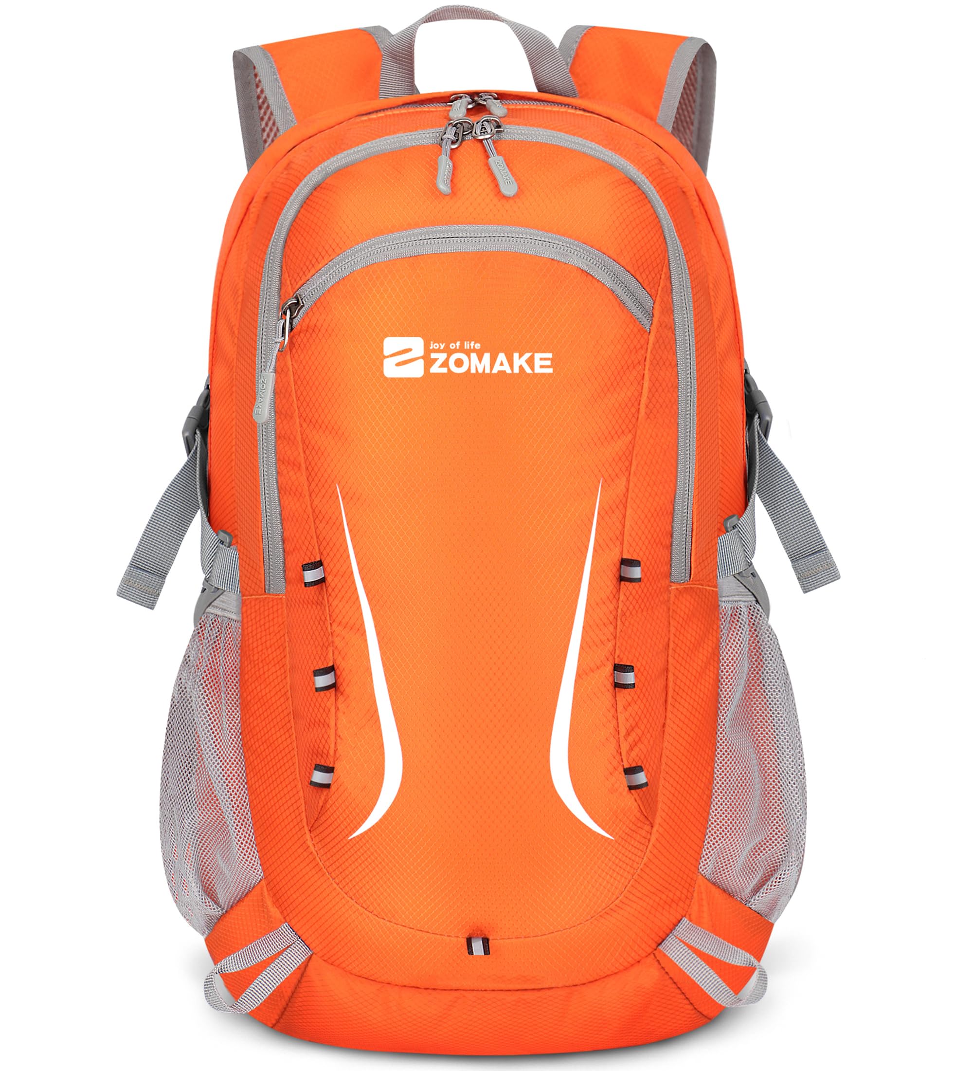 

ZOMAKE Foldable 35L Large Convenient for Outdoor and Commuting Backpack, Capacity, Lightweight, Waterproof, Compact, Activities, Travel, Camping, помаранчевий