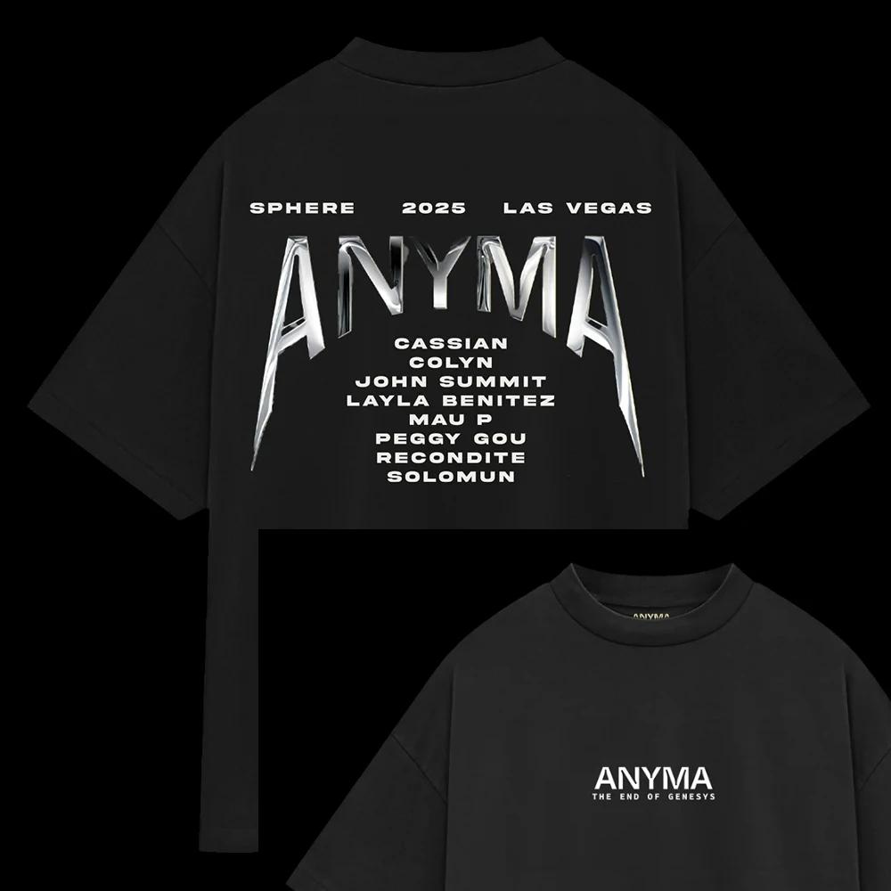Anyma ADAM X T-Shirt Herren T-Shirts Rundhals Schweißabsorbierend Lässig Sportlich 100% Baumwolle Locker Unisex Tee Übergroß Grafik-T-Shirts