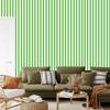 Green and white striped wallpaper for living room and bedroom 50x1000