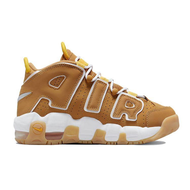 Nike Air More Uptempo GS Pšeničné Dětské Tenisky Hnědé Pyl Gumově-Světle hnědé DQ4713-700