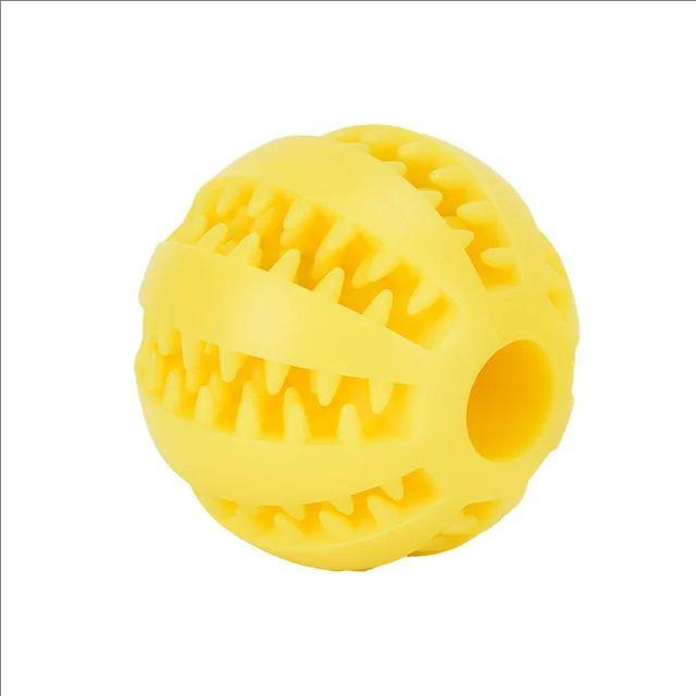 

Игрушки для домашних собак из натуральной резины, жевательные игрушки для собак, мяч для лакомств для чистки зубов, сверхпрочный интерактивный эластичный мяч 5 см 7 см, товары для домашних животных 5cm жёлтый