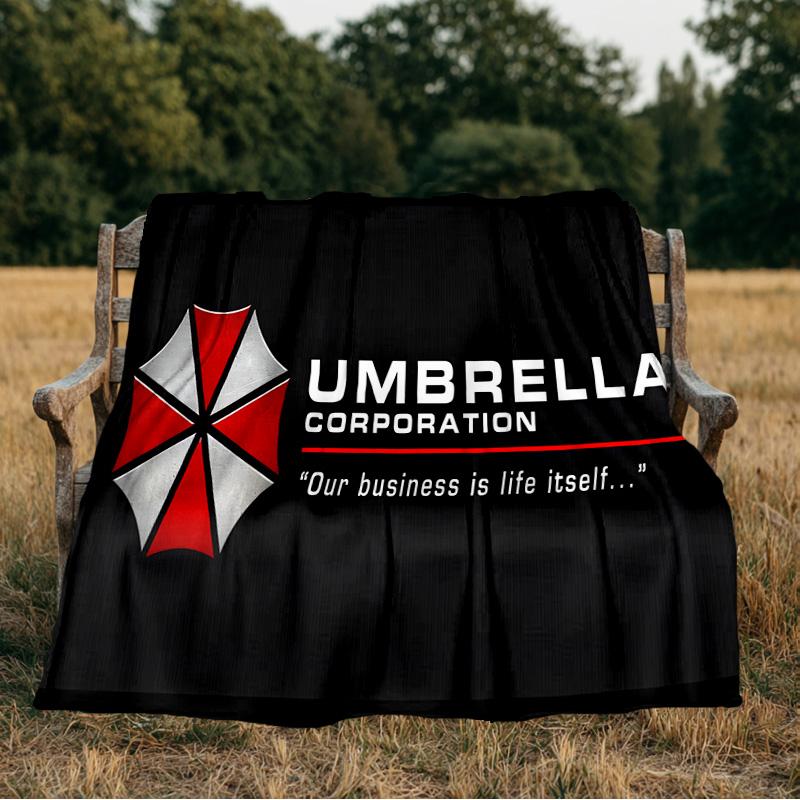 Resident Umbrella Flannel Blanket, Use for Birthday/Holiday Gift, Soft Blanket for Sofa/Bed/Camping/Office/Tourism Use,All Seasons