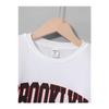 Brooklyn New York White T-shirt Gray Shorts - T-shirt With Shorts Top And Bottom Set Printed Crew Neck