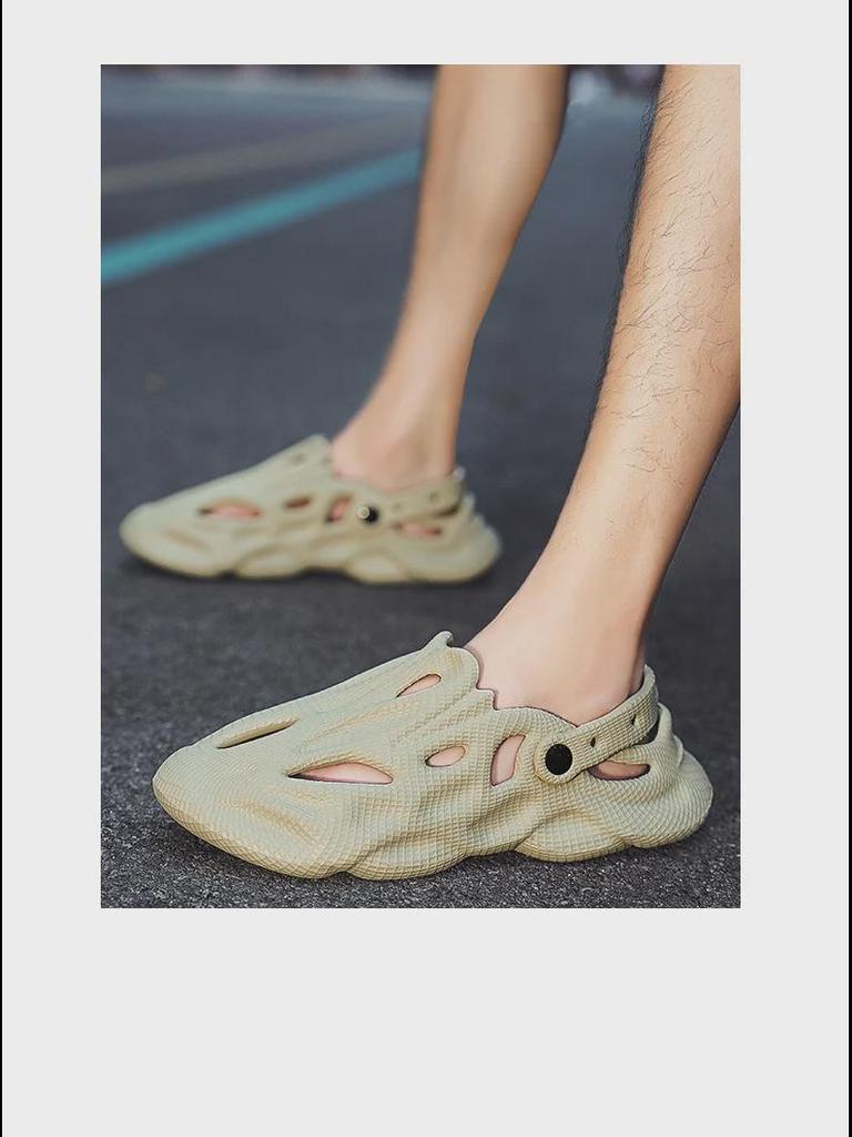 Summer Breathable Closed-Toe Non-Slip Sandals, Versatile Beach Slippers for Couples