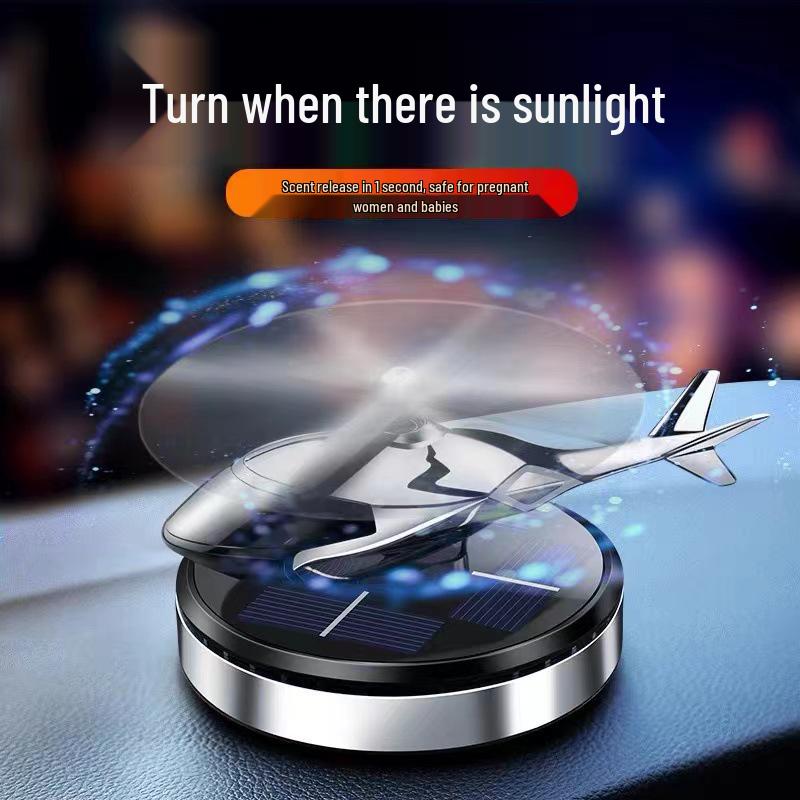 Intelligent Rotating Helicopter Solar Car Air Freshener Ornament