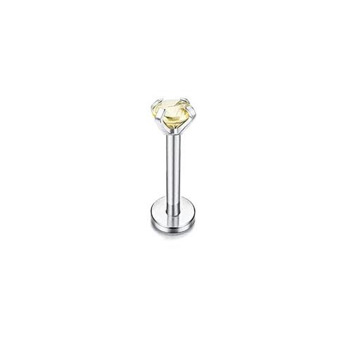 Bobisty 16G Hypoallergenic Stainless Steel Labret Lip Stud Piercing for Women Men CZ Forward Helix Earrings Cartilage Piercing