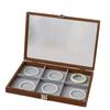 Chic Wood Earring Holder with Lid Wood Jewelry Collection Box with Partitions and Lid Elegant Presentation Tray