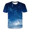 Summer Men's 3D Printed Crew Neck T-Shirt Fashion Versatile Breathable Trend Casual
