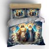 Holy Religious Artwork with Angels Bedding Duvet Cover Set  (1*Duvet Cover 2*Pillowcases, Without Duvet Insert)