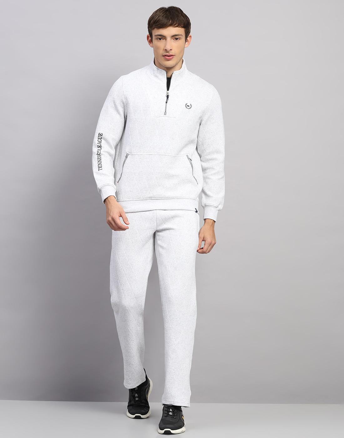 

Monte Carlo Men s Collar Neck Full Sleeve Tracksuit M off білий колір