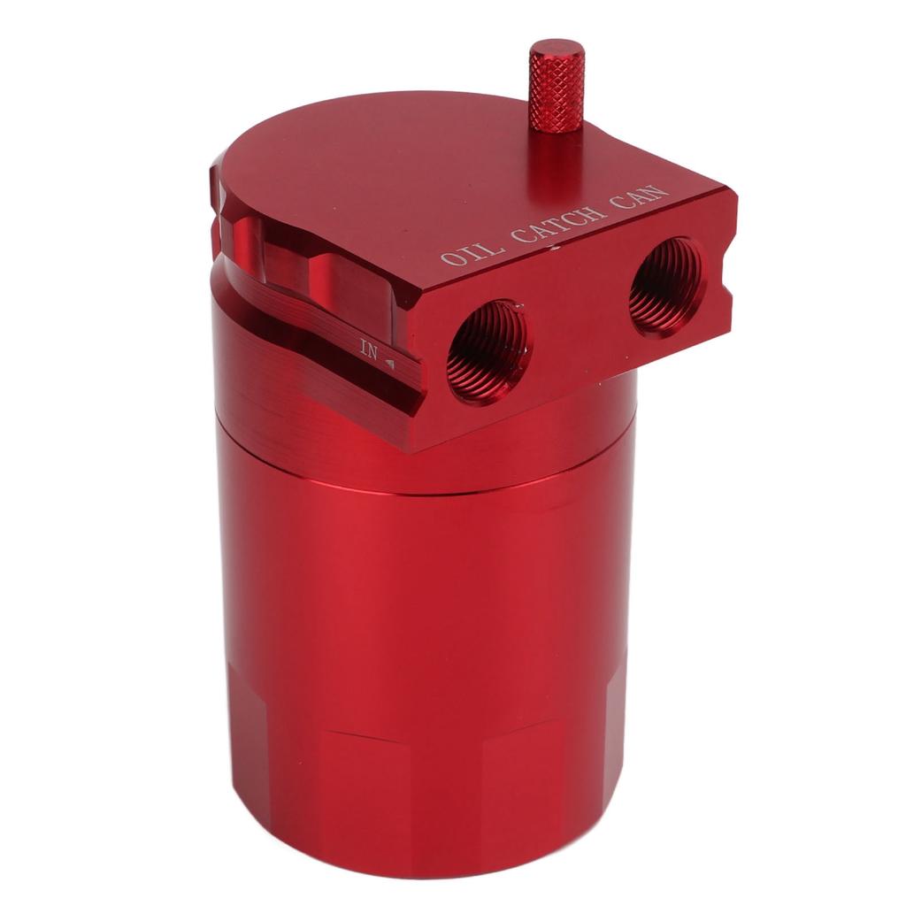 Oil Catch Can Aluminium Alloy Fuel Separator Reservior Trap Tank Replacement for Chevy Silverado 1500 Red