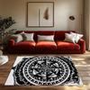 Boho Mandala Area Rug Non Slip Washable Floor Mat Living Room Decor Home Carpet Geometric Pattern Modern Abstract Design Indoor