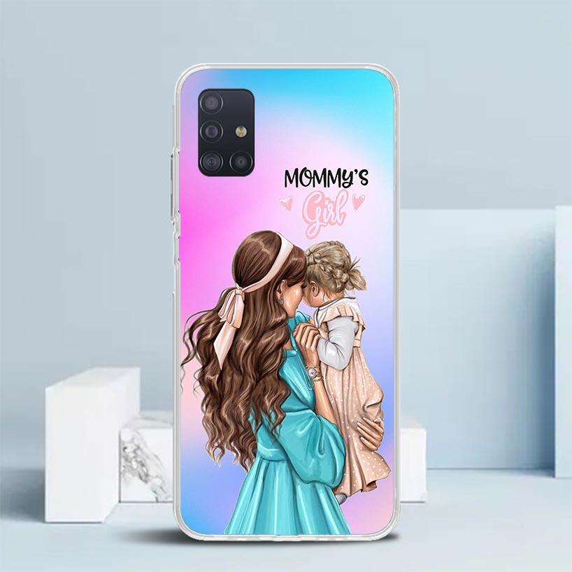 Woman Fashion Girl Super Mom Baby Soft Cover for Samsung Galaxy A12 A22 A32 A52 A72 A02S Phone Case Note 20 Ultra 10 S10 Plus A5