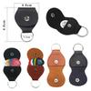 3PCS/Pack PU Leather Potable Guitar Pick Bag Black Brown 2Color Available Pick Holder Pick Storage Keychain Guitar Accessory ZYF