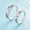 High-grade Fashion Trends Differences with Personalised Glitter and Lustre Ring Female Proposal Wedding Open Ring Couple Ring Jewellery