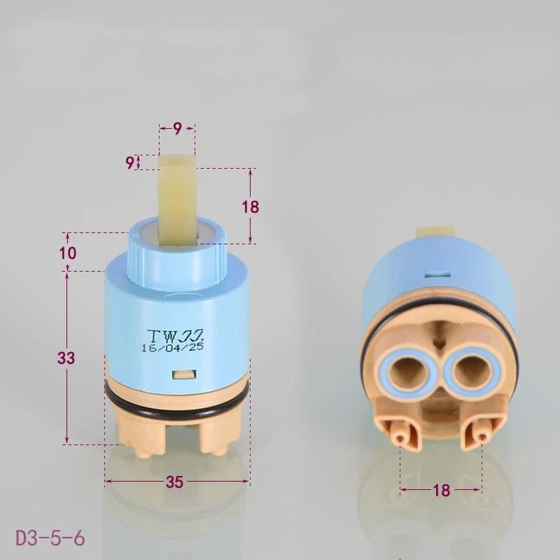 25mm 35mm 40mm Ceramic Faucet Cartridge - 1Pcs Replacement Valve for Kitchen Basin Mixer Tap Repair
