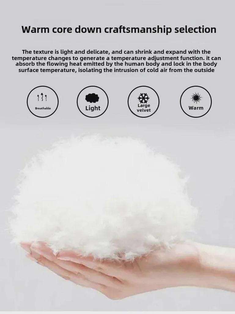 Men's and Women's Graphene Heated Light Duck Down Vest with Stand Collar