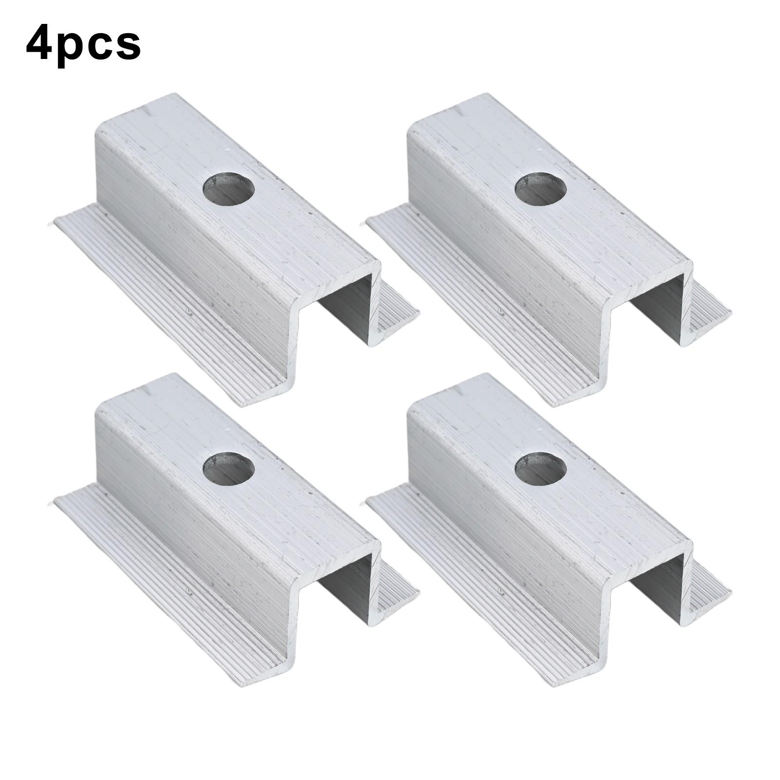 Solar Middle Clamp Solar Middle Clamp Aluminum Alloy PV For Frame 25 - 50MM 4pcs