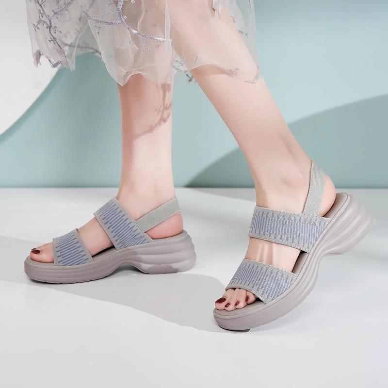 Fashion Comfort Shoes for Women 2025 Summer Clogs With Heel Female Sandal Anti-Skid Soft Thick Girls Beach New Wedge Outside Slides