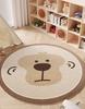 Cartoon Pattern Bedroom Decor Plush Carpet Thicken Washable Rug Cute Round Carpets for Living Room Fluffy Soft Lounge Floor Mat