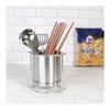 Porte-ustensiles IMEEA, Support pour couverts, Acier inoxydable SUS304, Grande ouverture, Diamètre 10 cm, Hauteur 11 cm, Rangement sur le comptoir pour baguettes et cuillères,