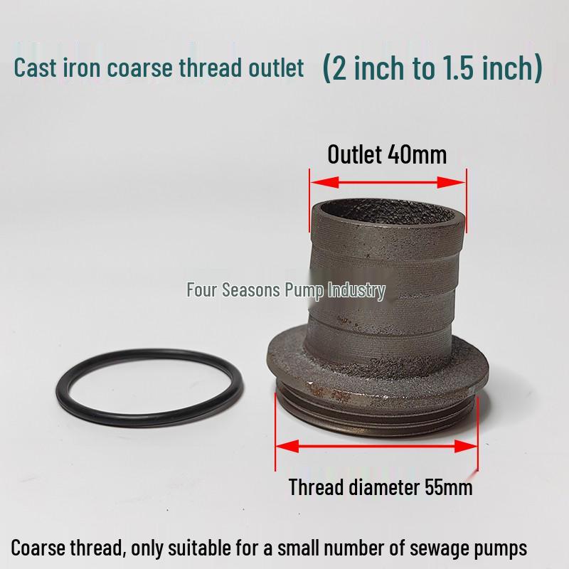 2-inch To 1-inch Cast Iron Elbow for Submersible Water Pump