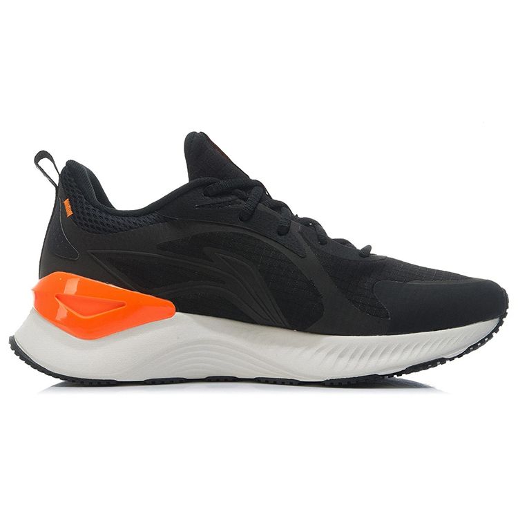 Li Ning Yue Ying Element Low Top Running Shoes Men Sneakers Black Orange ARHR223-4
