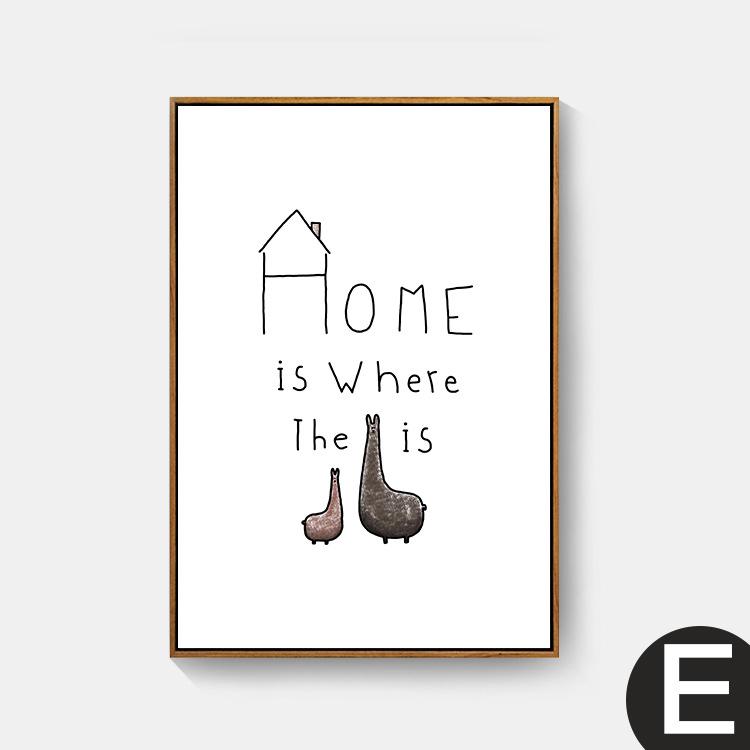 Scandinavian Decorative Living Room Unicorn Weird Lama Fluffy Fox Flamingo Kids Room Fresh Cartoon Art House Poster