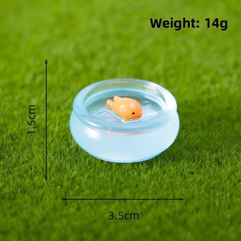 Micro Landscape Dollhouse Noctilucent Fish Tank With Resin Creative Decor For Living Room Tabletop Display