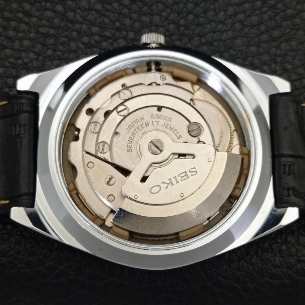 AUTOMATIC VINTAGE REFURBISHED SEIKO 5 JAPAN 6309A MENS BLACK WATCH a441362-5 Sk-a441362