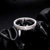 MODIAN 925 Silver Trendy Sparkling Clear CZ Lattice Eternity Band Rings For Women Wedding Fine Jewelry Gift